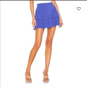Becky Ruffle Tier Skirt in Cobalt by Superdown